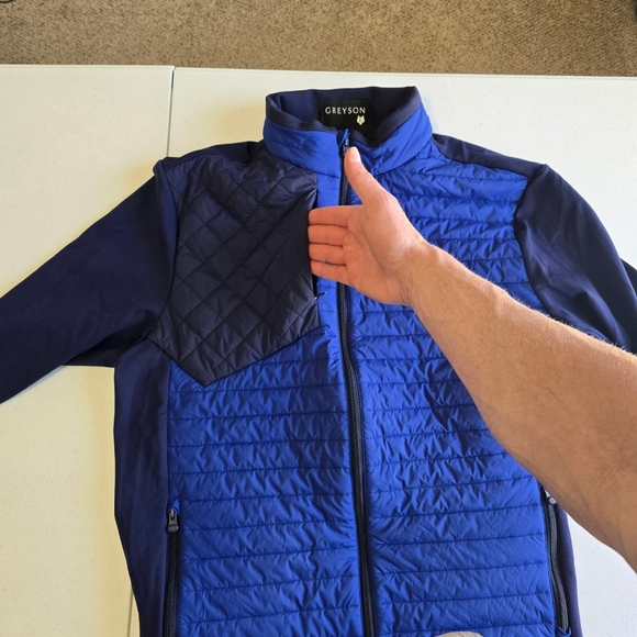 Greyson Yukon Ultralight Hybrid Jacket Iona Maltese Blue Men's Large Activewear - Picture 7 of 10